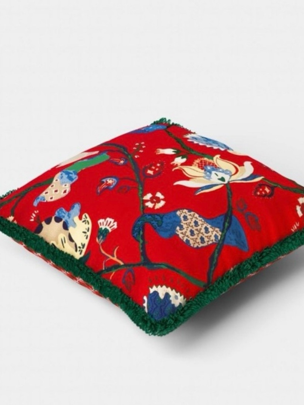 2 Target Threshold™ Square Floral Throw Pillow Red Decorative Garden Pattern NEW